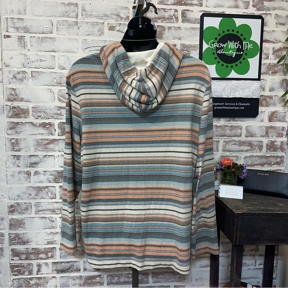 Far west Striped Hooded Sweater 2XL - Picture 5 of 7